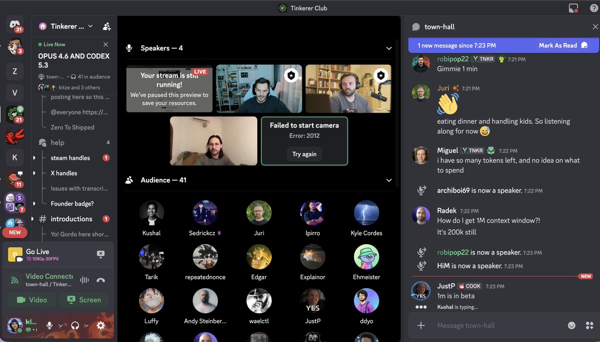 Town hall voice channel