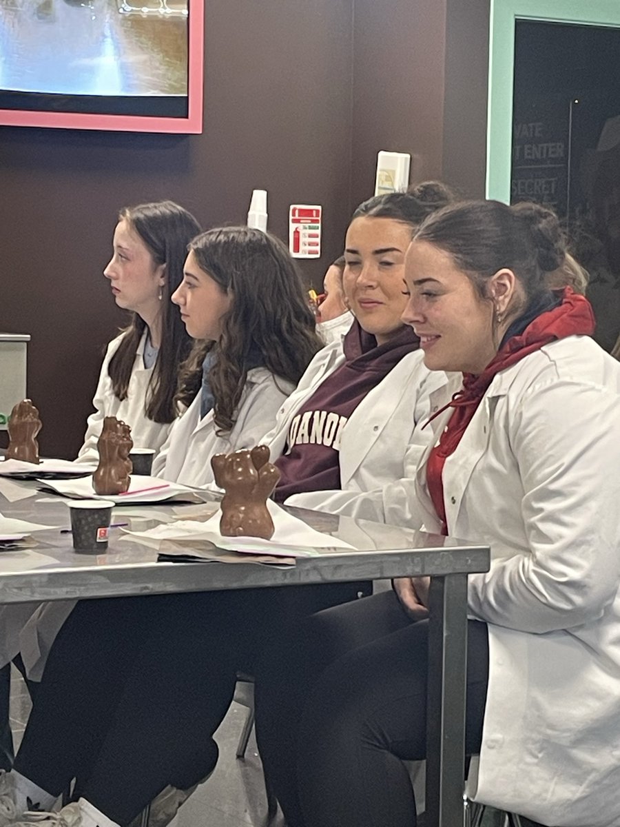 StCatsHomeEc's tweet photo. From cocoa bean to chocolate bar Year 12 GCSE Food &amp; Nutrition students bringing the spec to life at Butler’s Chocolate Factory to – food processing, production and plenty of smiles. A great day had by all! https://t.co/SD3OAW0C0B