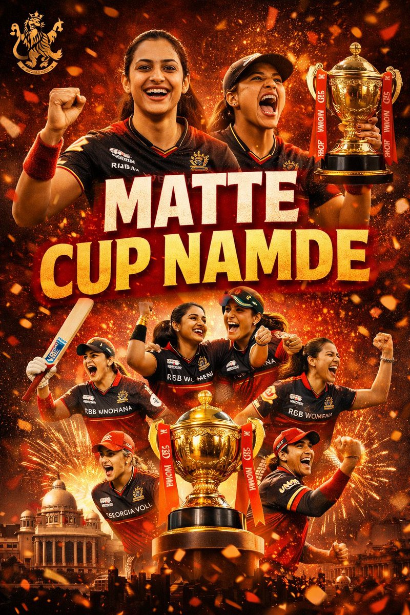 ijyothivs's tweet photo. Women in RED ♥️  created history again, Congratulations ✨

#RCBWomen #WPLFinal2026 https://t.co/vcd6pLdJ6Z