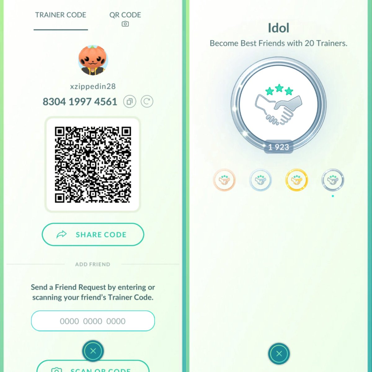 830419974561

Looking for new friends! Sending daily, lvl 80. Opening till limit as well! Happy to do remote lucky trades. 

Reposts appreciated!

#PokemonGOfriends #PokemonGOfriend #PokemonGOGifts #pokemongofriendcode #pokemongoapp