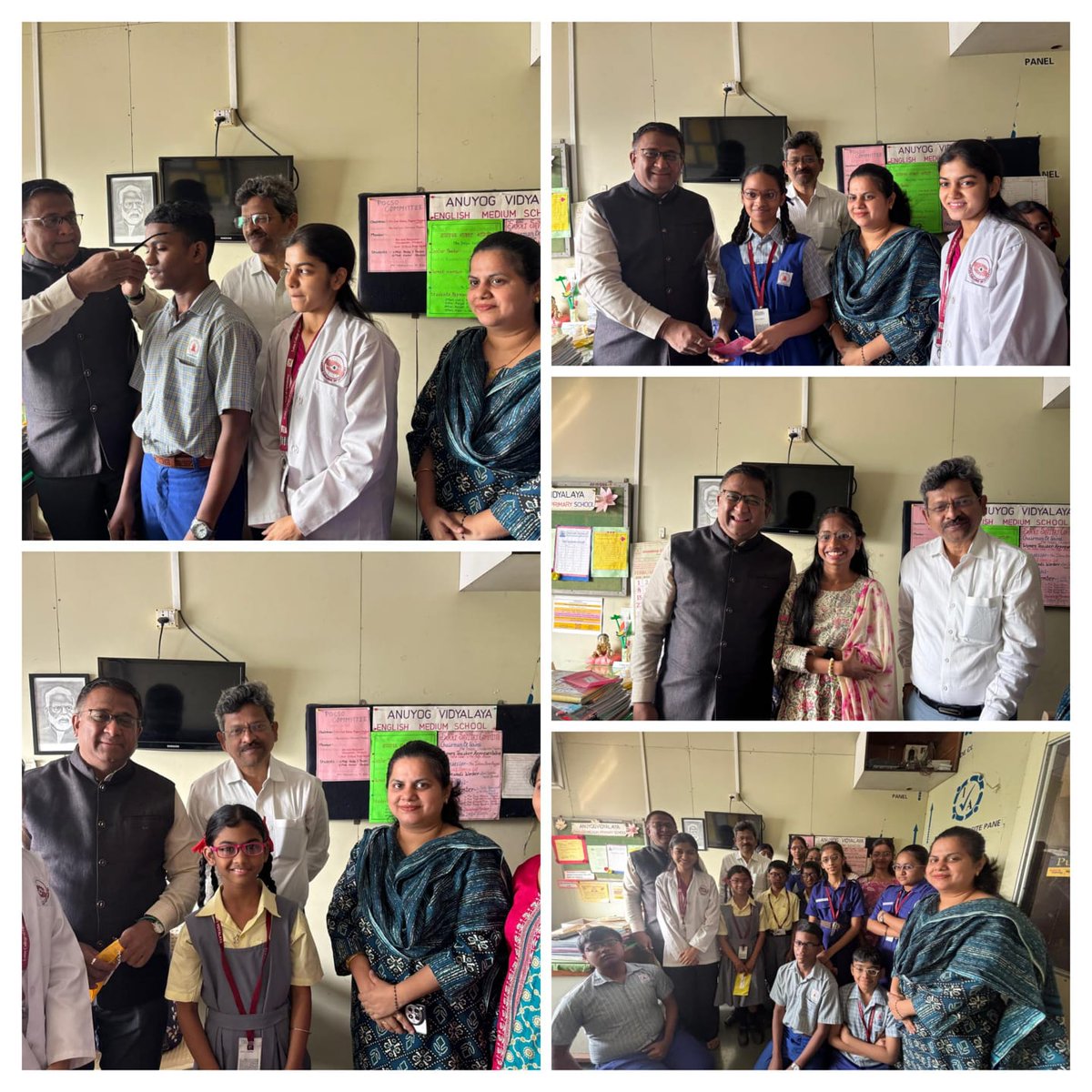 Happy to Dispense spects to eligible students at "Anuyog school at khar ,along with shri <a href="/RajeshDabholk16/">Rajesh Dabholkar (Modi Ka Parivar)</a>  with support of lotus college of optometry, Principal also present at the occasion <a href="/AmeetSatam/">Ameet Satam</a> <a href="/Dev_Fadnavis/">Devendra Fadnavis</a> <a href="/ShelarAshish/">Adv. Ashish Shelar - ॲड. आशिष शेलार</a> <a href="/parag_alavani/">parag alavani</a> <a href="/pawantripathi_/">Pawan Tripathi</a> <a href="/MPLodha/">Mangal Prabhat Lodha</a>