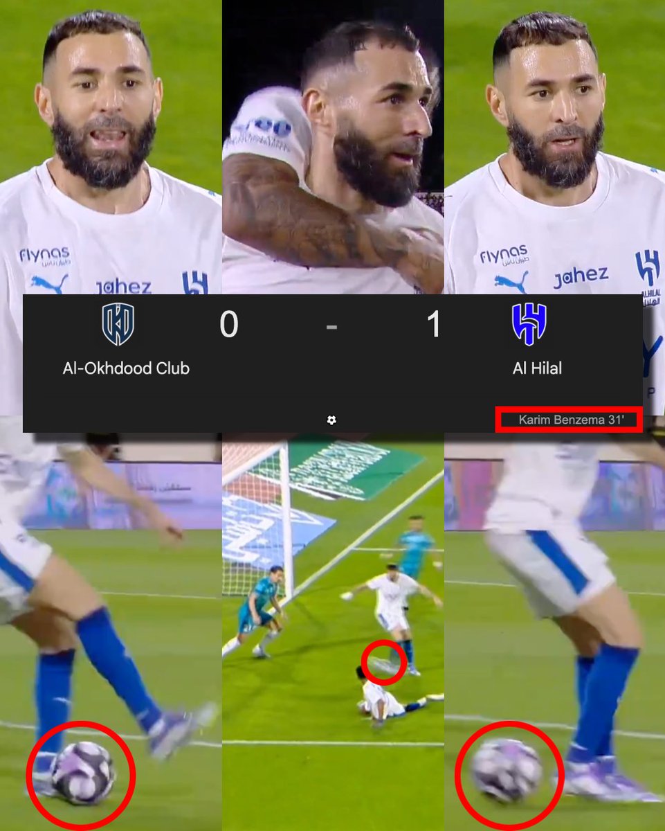 ¡¡DEBUT SOÑADO PARA BENZEMA CON AL HILAL!! 

Karim Benzema solo necesitó ¡¡31 MINUTOS!! para marcar su PRIMER GOL OFICIAL con el Al Hilal. Sí, en su debut con el club más ganador y poderoso de Arabia Saudita, el legendario delantero francés convirtió. Y fue un golazo de taco.