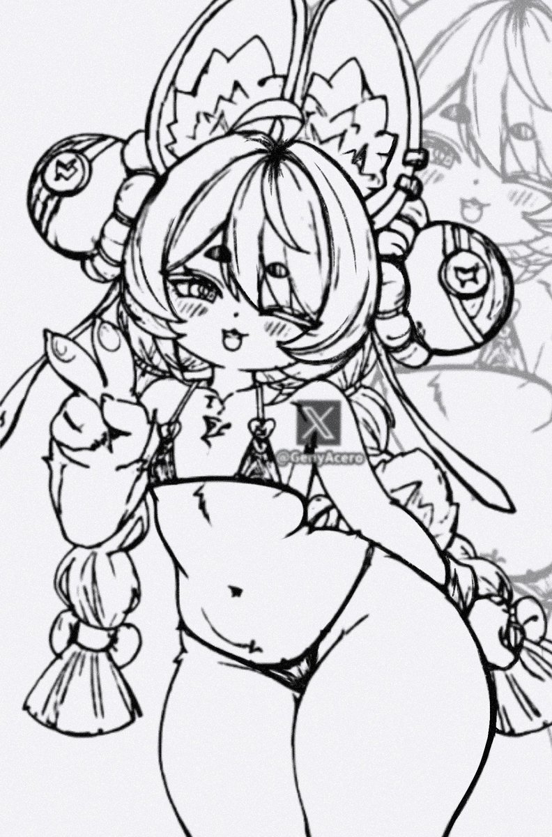 🐇My Zhao! Lineart Beautiful and simple Nice  🌟🌠✨ 
🩷💞💕
I want it playable too please waaaa X'D c 
#Zhao #자오 #zzzero    #zenlesszonezero