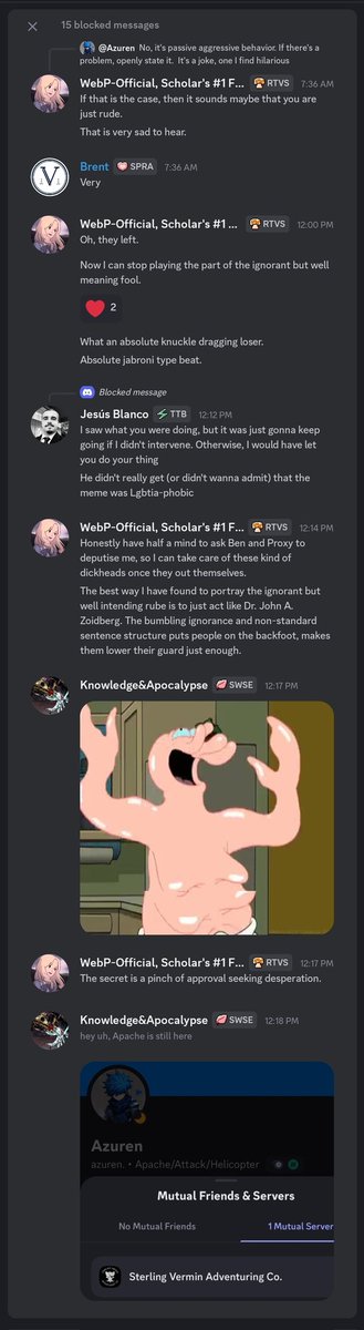 AzurenTheGamer's tweet photo. @sterlingvermin The angry pronoun weirdos on your Discord server make you guys look like a bunch of mentally ill redditors.

I'll be trying to get a refund on the Pugilist. I regret my purchase after interacting with your community and getting banned for pronouns. https://t.co/HnAB18NHHY