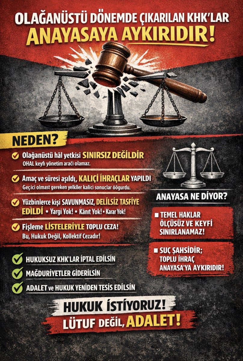 ProfAtak14's tweet image. 👉 Bugün #KHKZulmü’nün 3483. günüdür‼️

#OHALBittiKHKBitmedi