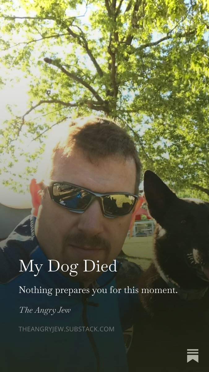 HunterBonner's tweet photo. My dog died. So I wrote about it.
https://t.co/kN5Br2SUCN
#thatjew https://t.co/iviKo0mCic