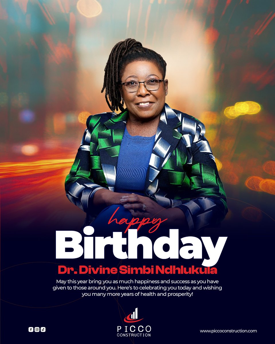 Happy birthday Dr D Ndhlukula. May this year bring you as much happiness and success as you have given to those around you. Here’s to celebrating you today and wishing you many more years of health and prosperity!