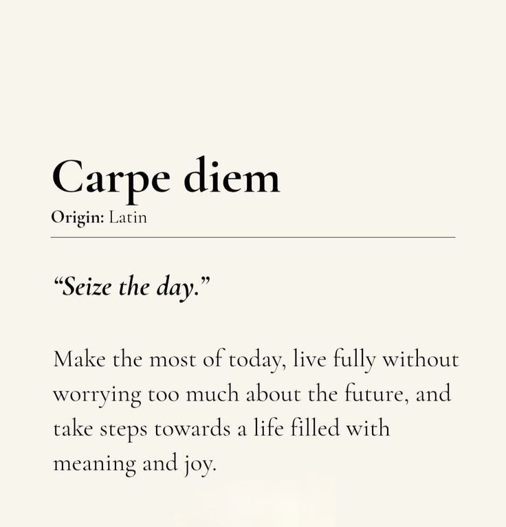 wordsporn's tweet image. Carpe diem