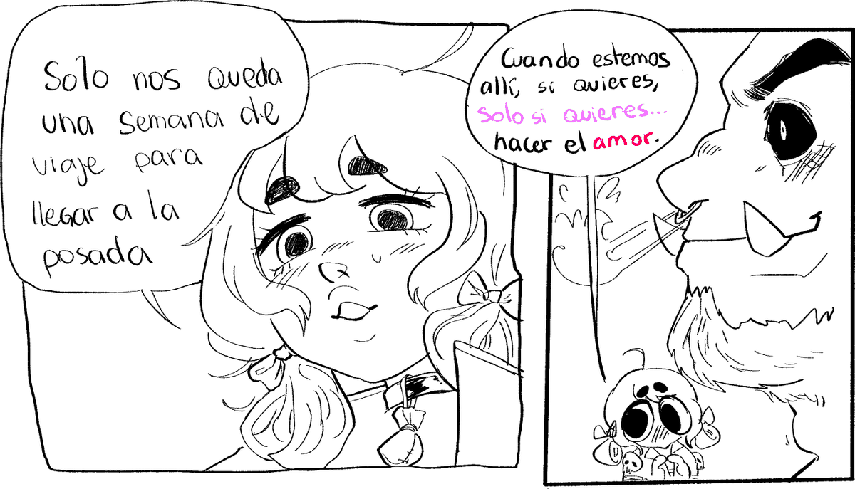 ganas d dibujar ami orco con su brujita 