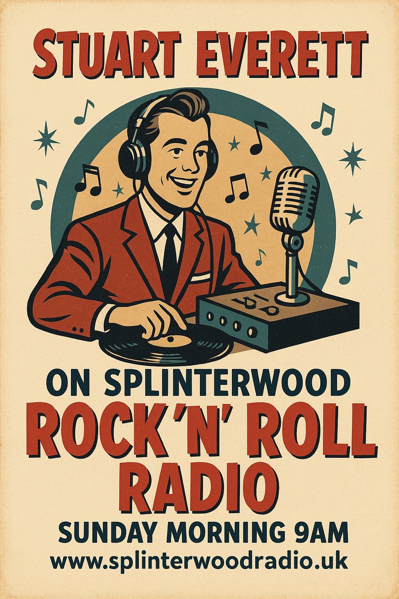 StuartEverettDJ's tweet photo. A great rockin show lined up this week tracks from Bill Haley, Neil Sedaka, High Jacks plus more . Join me 9am ( uk ) Sunday morning on SplinterWood Radio, #rockabilly #rocknroll #onair #radio #radiolife #media #marketing #vintage ##radioadvertising #doowop #splinterwood #1950s https://t.co/qoew0ZhAQ7