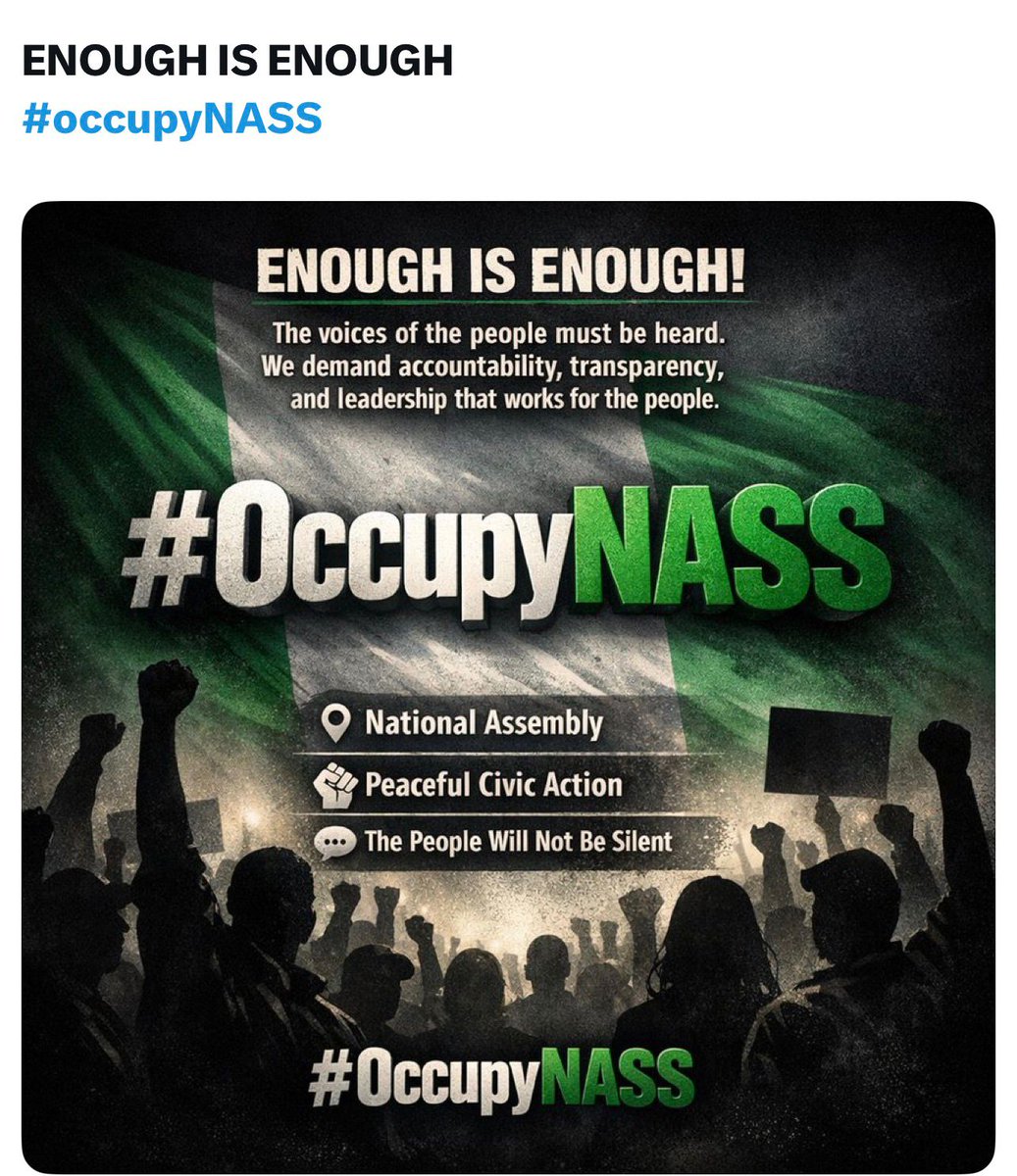 It is now or never!!!
Occupy NASS #occupyNASS