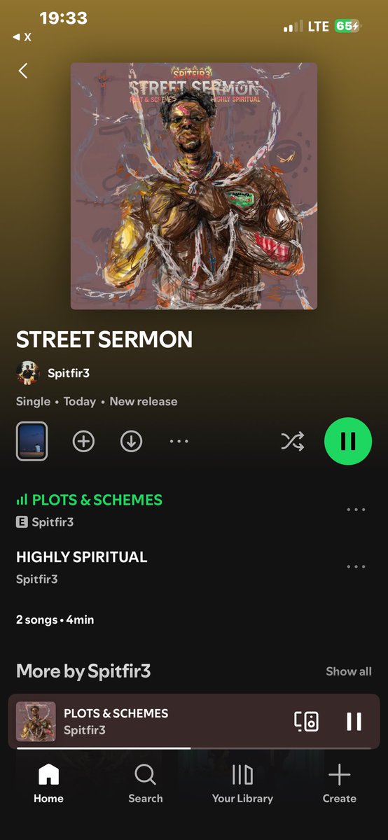 Spitfir3 producer head strong gan cause I for run mad inside studio if na me produce this gbedu from scratch 😭😭😭

Listen for yourself 
Spitfir3.lnk.to/StreetSermon