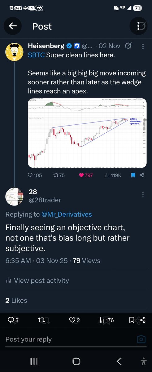 28trader's tweet photo. You called it on the long term chart &amp; trend. You put the chart out there before the crack &amp; then you shifted your focus to short term signals after it actually cracked, what the F Ach? And I was trying to keep you focused on that and reminding you several times of your analysis https://t.co/vlHjPSDVJm