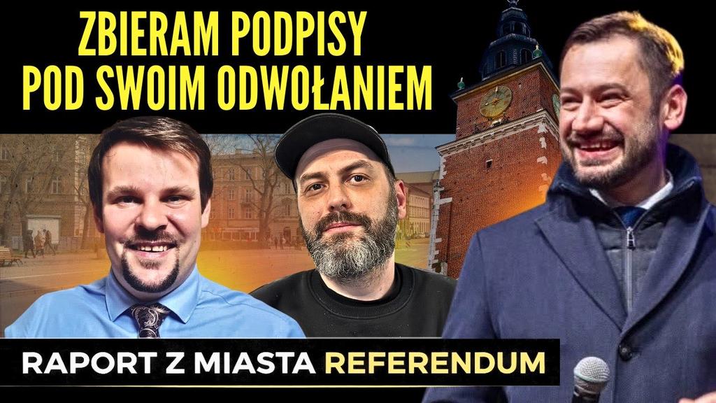 Krakowski PiS ma to do siebie, że jest mało znany z działania (no chyba, że  posłowie,  ale w Sejmie to każdy  mądry). Wśród nielicznych "coś robiących" jest <a href="/MichalDrewnicki/">Michał Drewnicki</a>, który za referendum się wziął i opowiada o tym temu <a href="/GKrzywak/">Grzegorz Krzywak</a> (także na dość niewygodne pytania). ⬇️