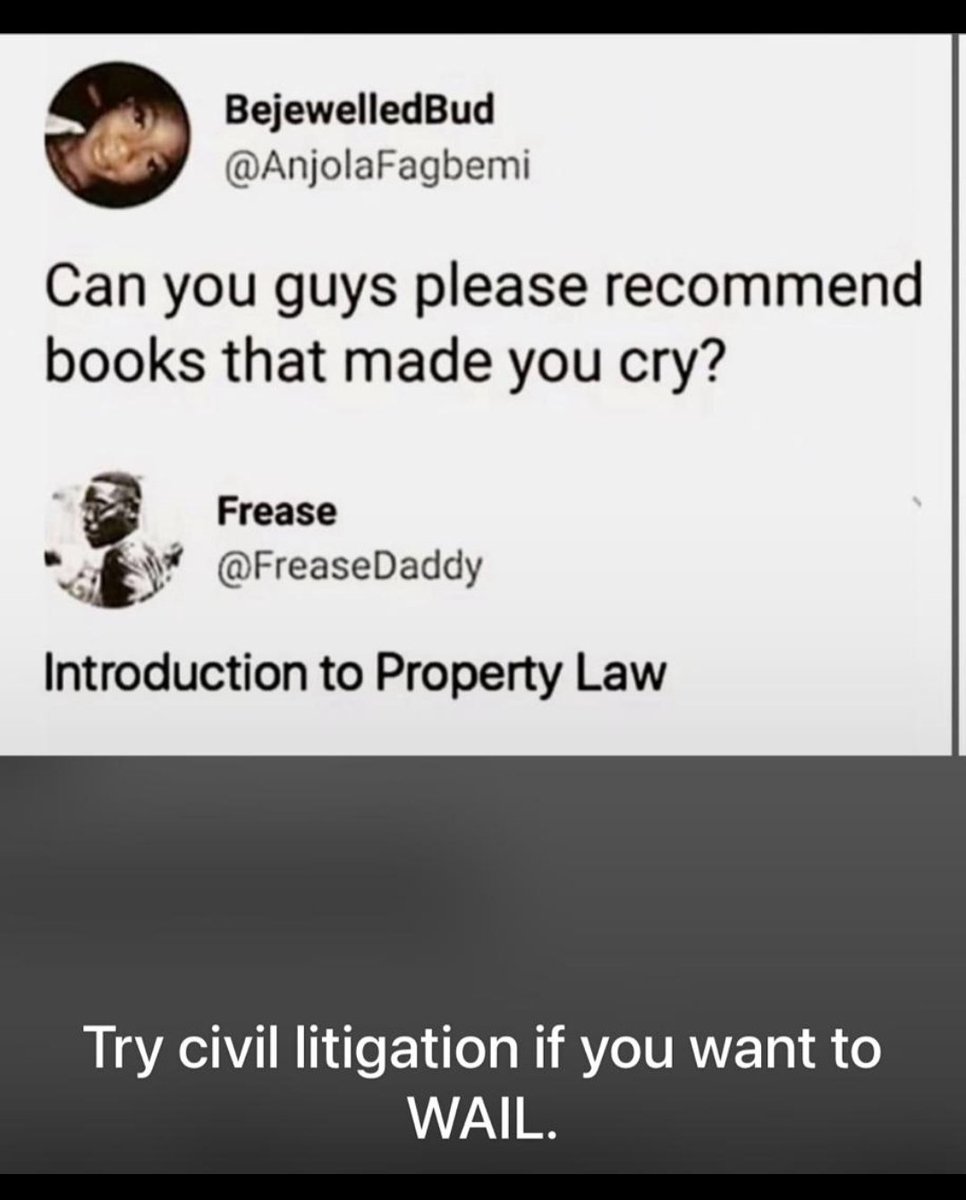 Then if you want to do the "groanings which cannot be uttered" that Romans 8:26 talks about, then read Corporate Law Practice (from S A Badmus material)😅