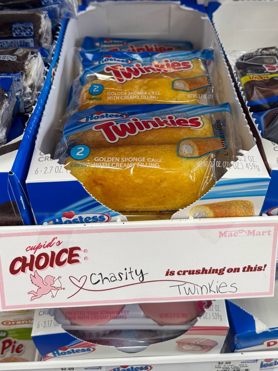 MacFoodMart's tweet photo. Want to know what our team is crushing on this month? 

Keep an eye out for our Cupid's choice signs in our stores to see our team members favorite snacks and drinks 👀🫡 https://t.co/61GTOjalQe