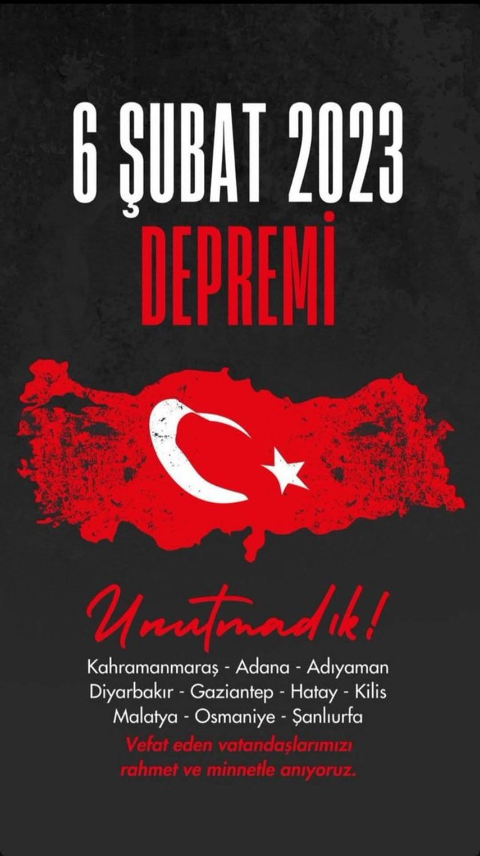 6 Şubat depremlerinin üzerinden 3 yıl geçmesine rağmen acısını ilk günkü gibi hissediyoruz.Asrın Felaketi olarak nitelenen depremlerde kaybettiğimiz 53 bin 540 canımıza Yüce Allah'tan Rahmet,Yakınlarına ve Milletimize Başsağlığı Dilerim.                             #deprem