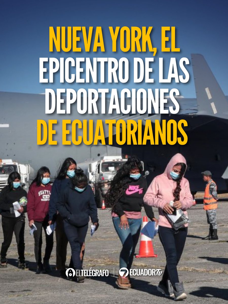el_telegrafo's tweet photo. #Migrates I En Nueva York residen entre 300.000 y 350.000 ecuatorianos, una cifra que supera a las comunidades venezolana y colombiana. ¿Cuántos han sido deportados? #LéaloEnET: https://t.co/ytSdKDejVg https://t.co/1rEN3crHuw