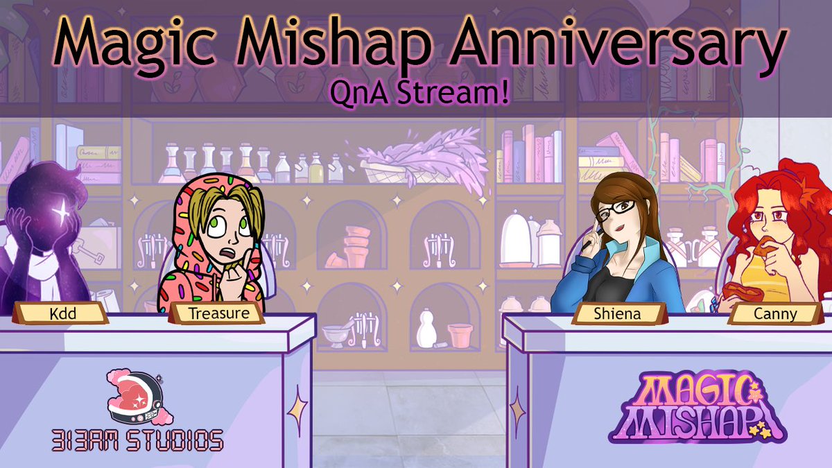 Come join us for Magic Mishap’s first Anniversary stream on Feb. 6th 12:00 PM EST / 3:00 PM PST!
We’ll be drawing, chatting and answering any questions you may have! 
YT Link: youtube.com/live/D5haRJVk6…