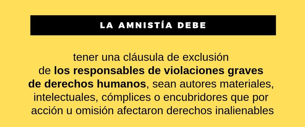 Una ley de amnistía debe atender a criterios básicos en materia de derechos humanos, compatible con la Constitución Nacional, con los estándares del Sistema Interamericano (OEA) y del Sistema Universal (ONU) y referir explícitamente estos principios. #LeydeAmnistía