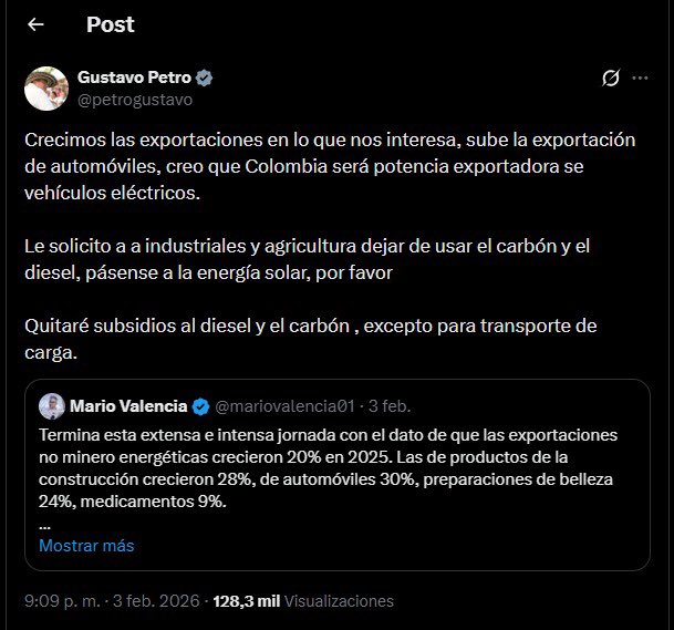 MariaFdaCabal's tweet image. ¡Por favor! Esto es un disparate cada minuto por parte de Petro. Los tractores, cosechadoras, retroexcavadoras y demás equipos usan motores diésel de alta potencia, porque necesitan gran torque y autonomía para trabajar en terrenos difíciles y por largas horas eso no se suple con…