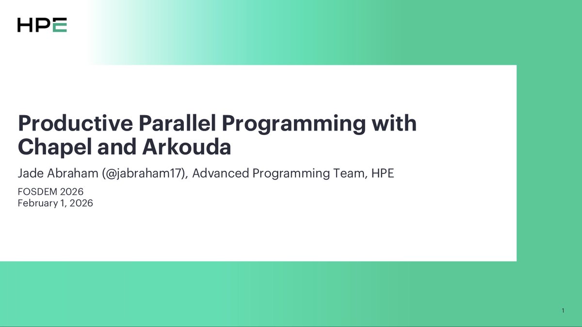 Chapel Language tweet media