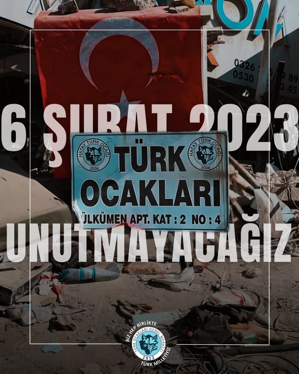 Unutmayacağız...
#6Şubat2023