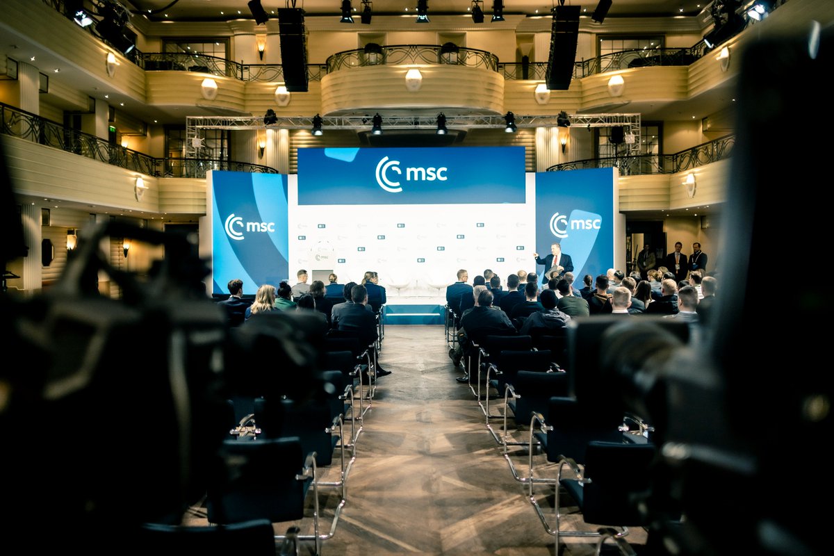 MunSecConf's tweet photo. Taking Stock: One Week Until #MSC2026

📈 More than 60 Heads of State and Government confirmed—up from 42 last year.

📊 Around 100 Foreign and Defense Ministers on our list of participants (87 at #MSC2025).

🇺🇸 50+ US Senators &amp; Members of Congress expected. https://t.co/Qn0J6gHDyZ