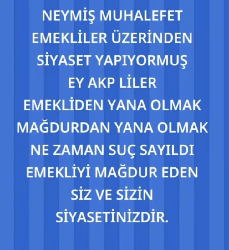 Emekliyi iktidar bu hale düşürdü
#EmekliyePlanlıSefalet