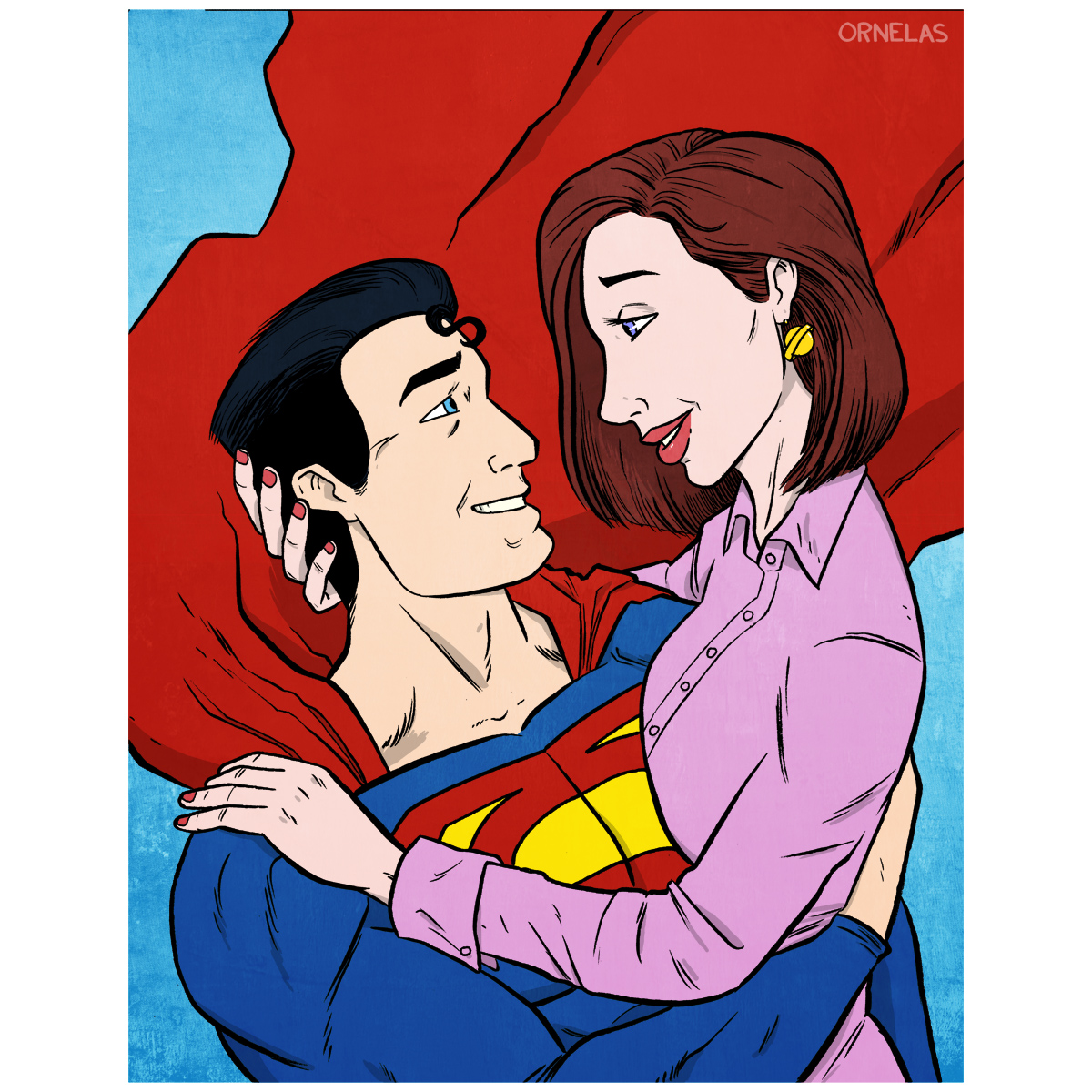 slurmo's tweet photo. Couples Week! Lois Lane &amp; Superman for #DCtuesday
#BuyOrnelasArt #dccomicsartwork #DCcomicsArt

Watch a color process video of this for free at
https://t.co/vO7UcMg4OP

#supermanart #supermanfamily #LoisLane https://t.co/5GGntd6FDx