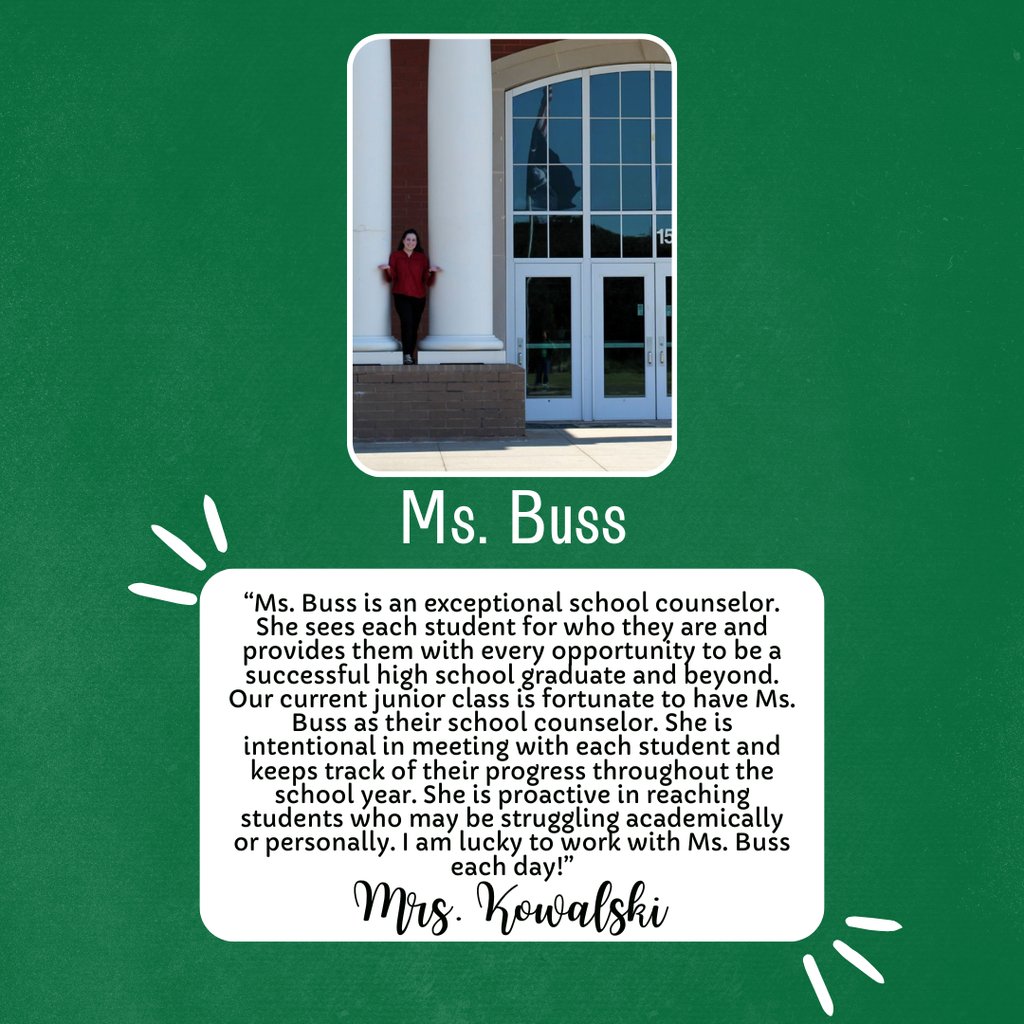 easley_updates's tweet photo. Our 11th grade counselor, Ms. Buss, is dedicated to making sure her students are successful at tackling all the things that junior year brings -- testing, successful course selections, and focusing on a post-graduation plan. https://t.co/Zjhq0vdQzH