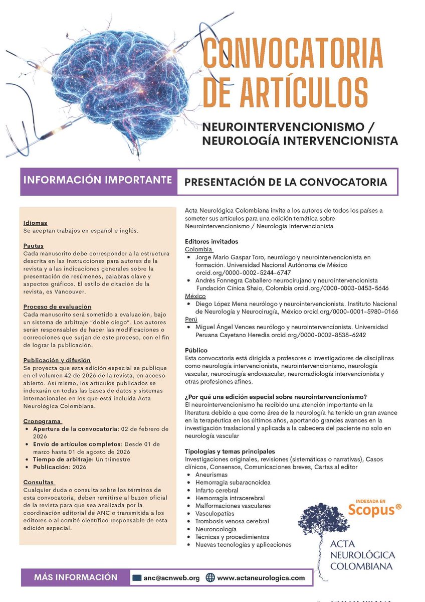 Revista Acta Neurológica Colombiana tweet media