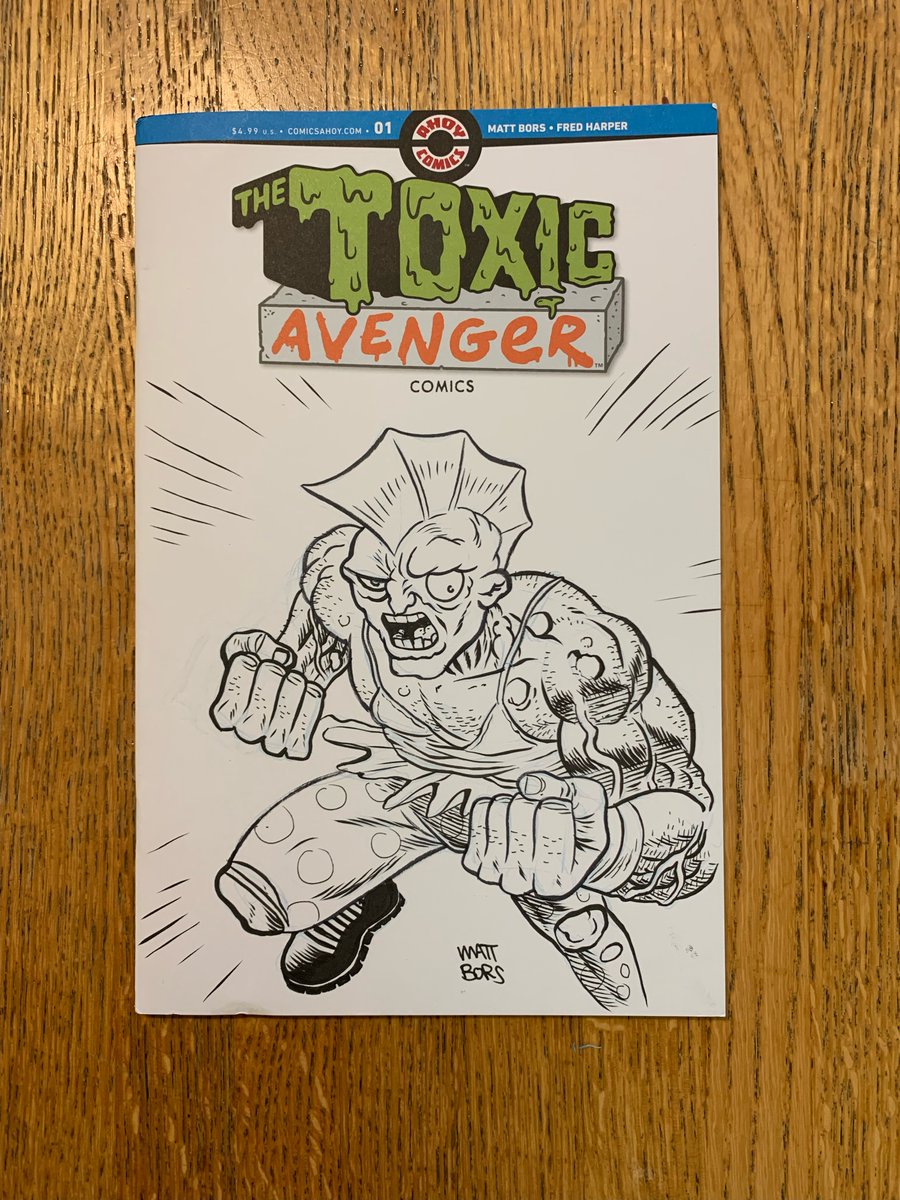 Two commissions came in recently for Toxic Avenger Comics #1 sketch covers. One person wanted Toxie as Judge Dredd, the other requested Toxie as Savage Dragon. Well, twist my fucking arm!