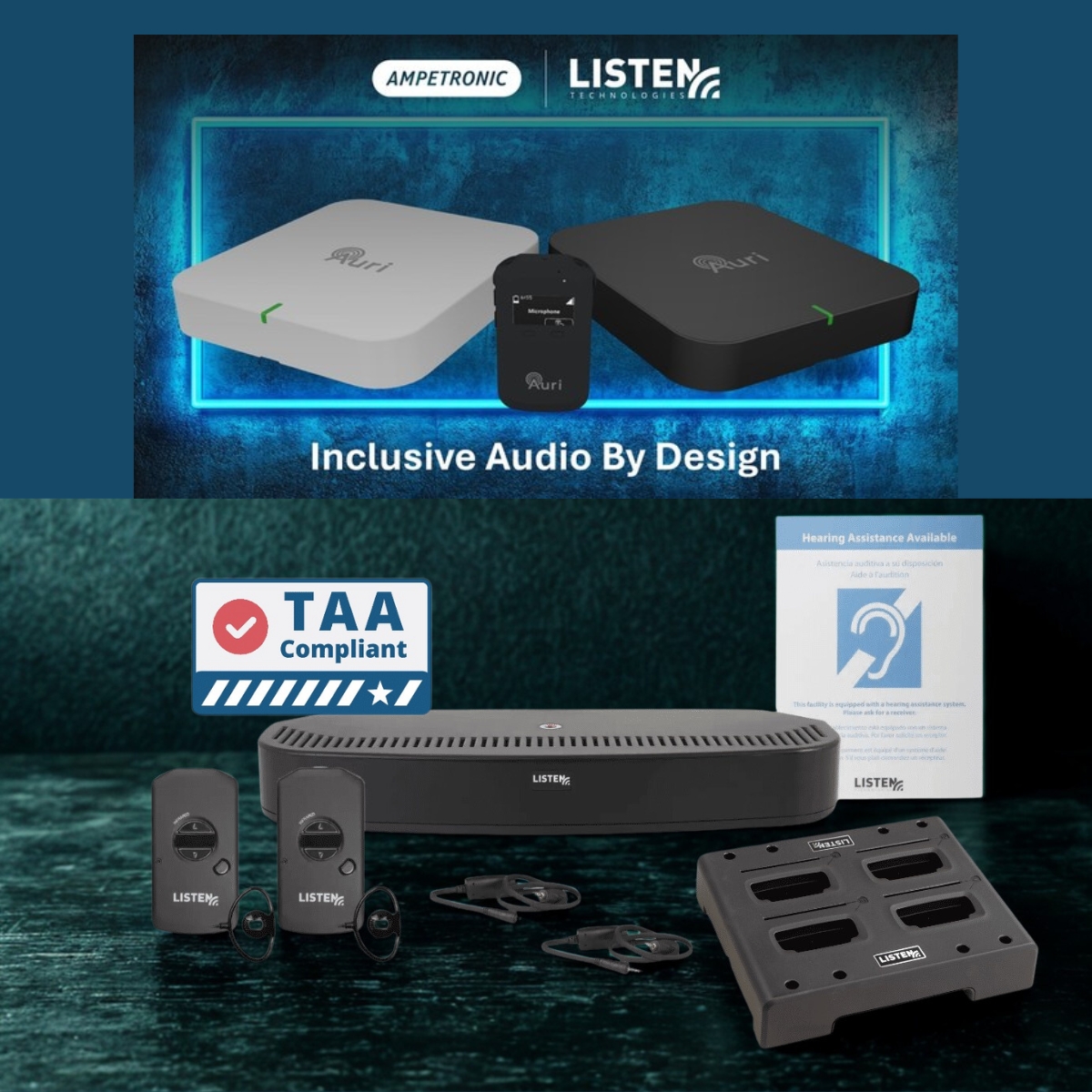 excellencemktg's tweet image. @ListenTech Auri™ product line is now available in black &amp;amp; white, and their TAA compliant ListenIR listening system is shipping!

Visit  listentech.com for details.
 
#auracast #listenir #taacompliance #securelistening #avexperts #avtweeps #wepowerperformance