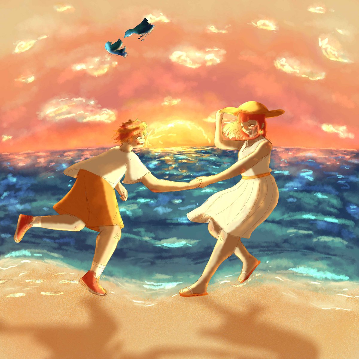 Studio_Droy's tweet image. ✨One Sun And Two Friends✨

A little illustration for the song "Les sunlights des tropiques", by Gilbert Montagné, and my friend's cover version @elisamusic._ in Instagram and TikTok (check out her account) !!!