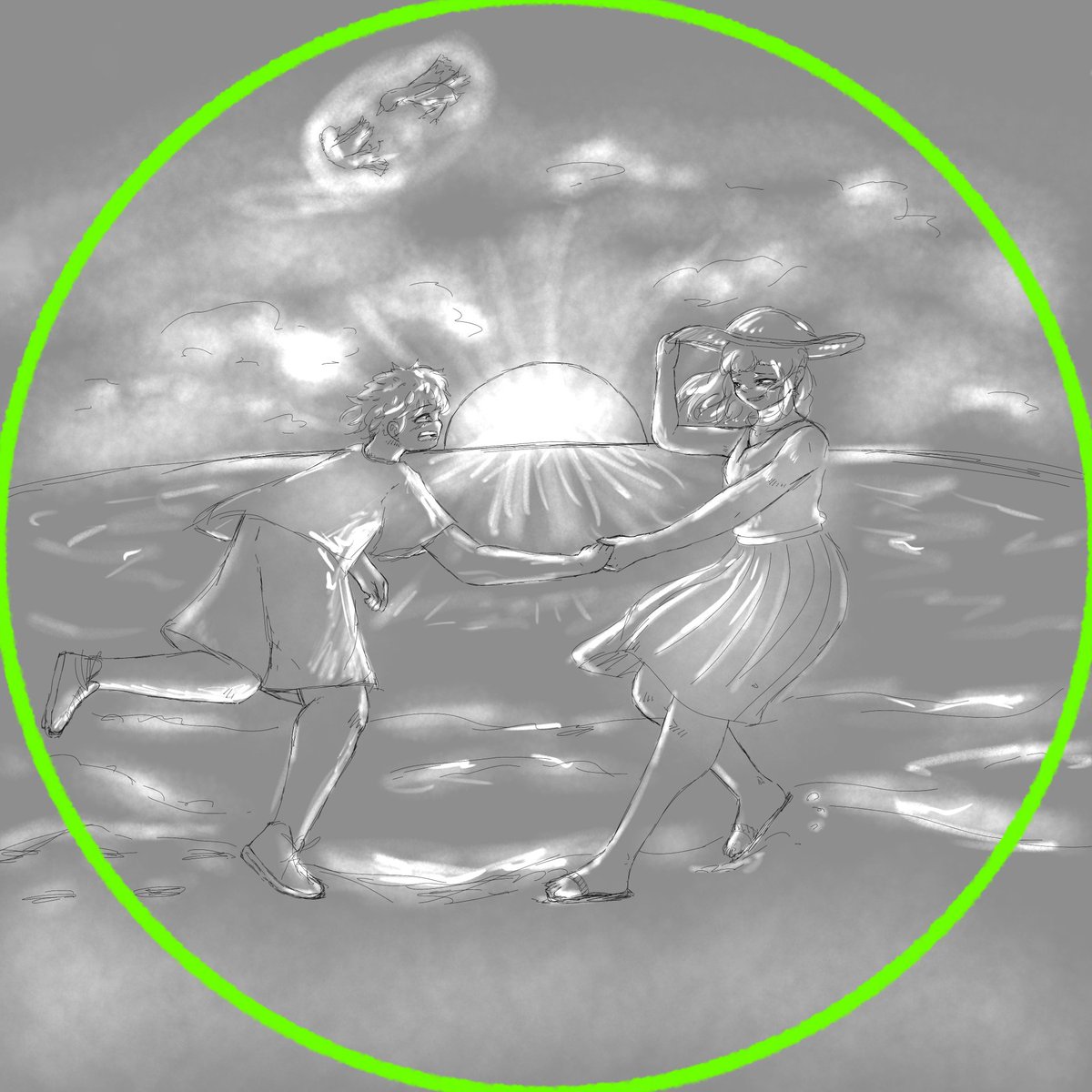 Studio_Droy's tweet image. ✨One Sun And Two Friends✨

A little illustration for the song "Les sunlights des tropiques", by Gilbert Montagné, and my friend's cover version @elisamusic._ in Instagram and TikTok (check out her account) !!!