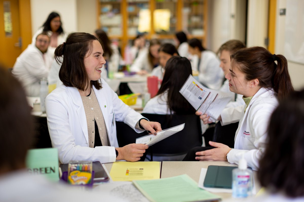 UWMadPharmacy's tweet photo. At UWโMadison School of Pharmacy, a new skills lab trains student #pharmacists in evidence-based #suicideprevention: recognizing risk, asking the right questions, and connecting patients to care. https://t.co/nF96rLRDky #PublicHealth #MentalHealth #PharmacyEducation #PharmEd https://t.co/HwVdN3hTBF