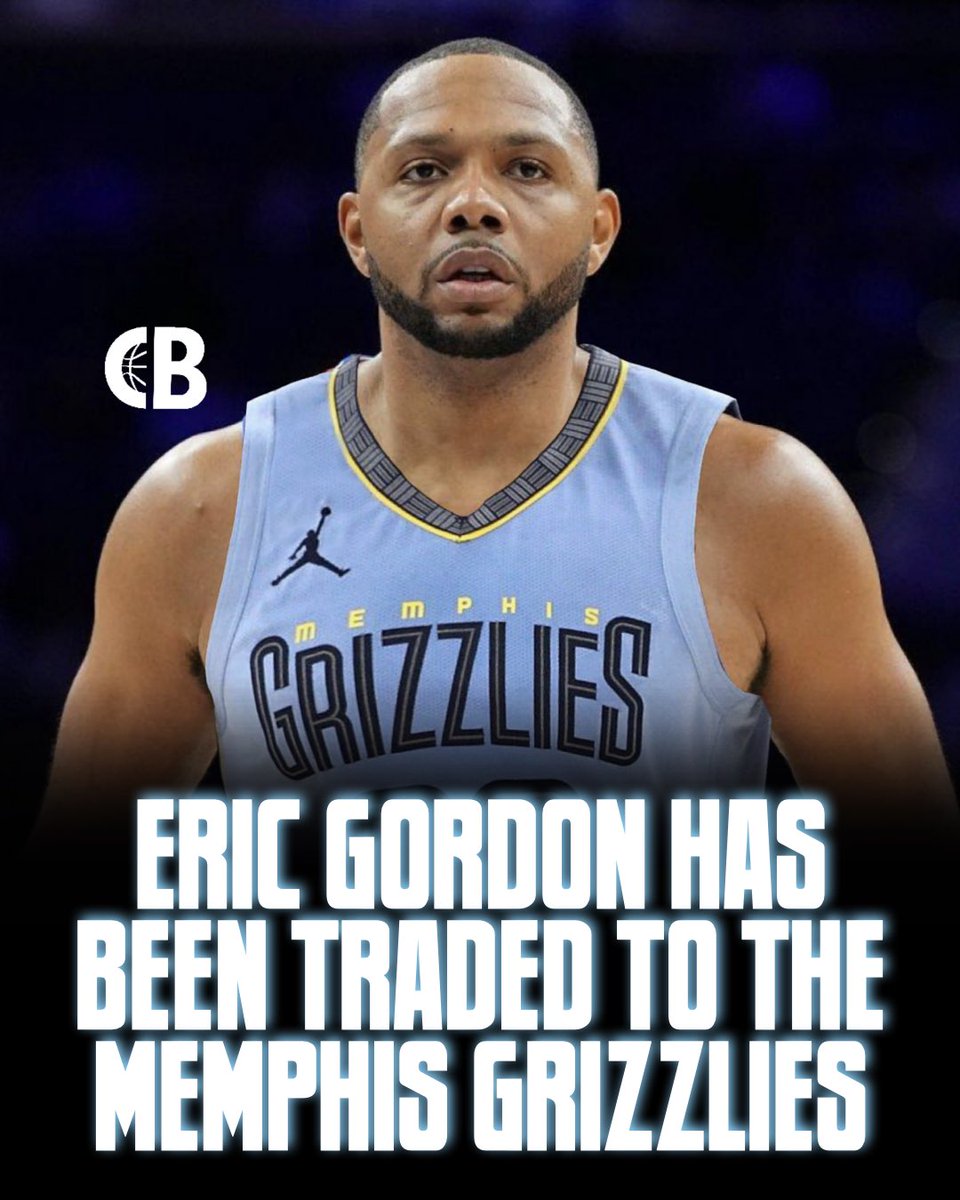 CourtsideBuzzX's tweet image. BREAKING: The Philadelphia 76ers are trading Eric Gordon &amp;amp; a 2032 second-round pick swap to the Memphis Grizzlies. 

This move gives the 76ers the flexibility to complete the conversion of two-way Dominick Barlow.

How will Gordon fit in Memphis? 🤔