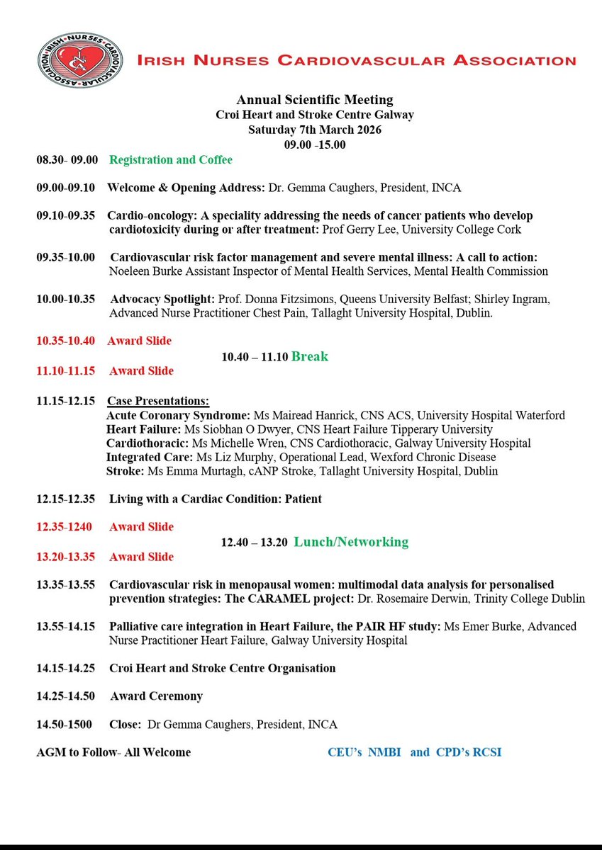 Irish Nurses Cardiovascular Association tweet media