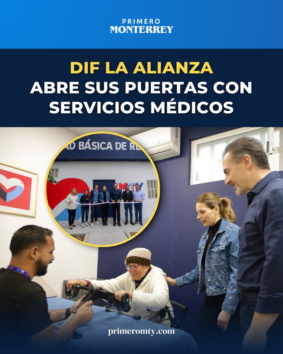 🌟 Con la apertura del Centro DIF La Alianza, el municipio de Monterrey amplía los servicios sociales en la zona norponiente. Tras una inversión de casi 7 millones de pesos, el espacio ahora cuenta con rehabilitación física, terapias y áreas comunitarias.

Lee más aquí. 🗞️