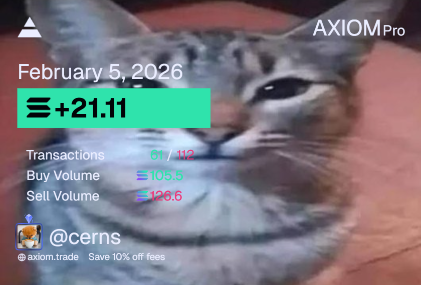 good day

happy because i lost like 18 sol in the first 3 days of february lol, but sol at 0 so it doesn't matter