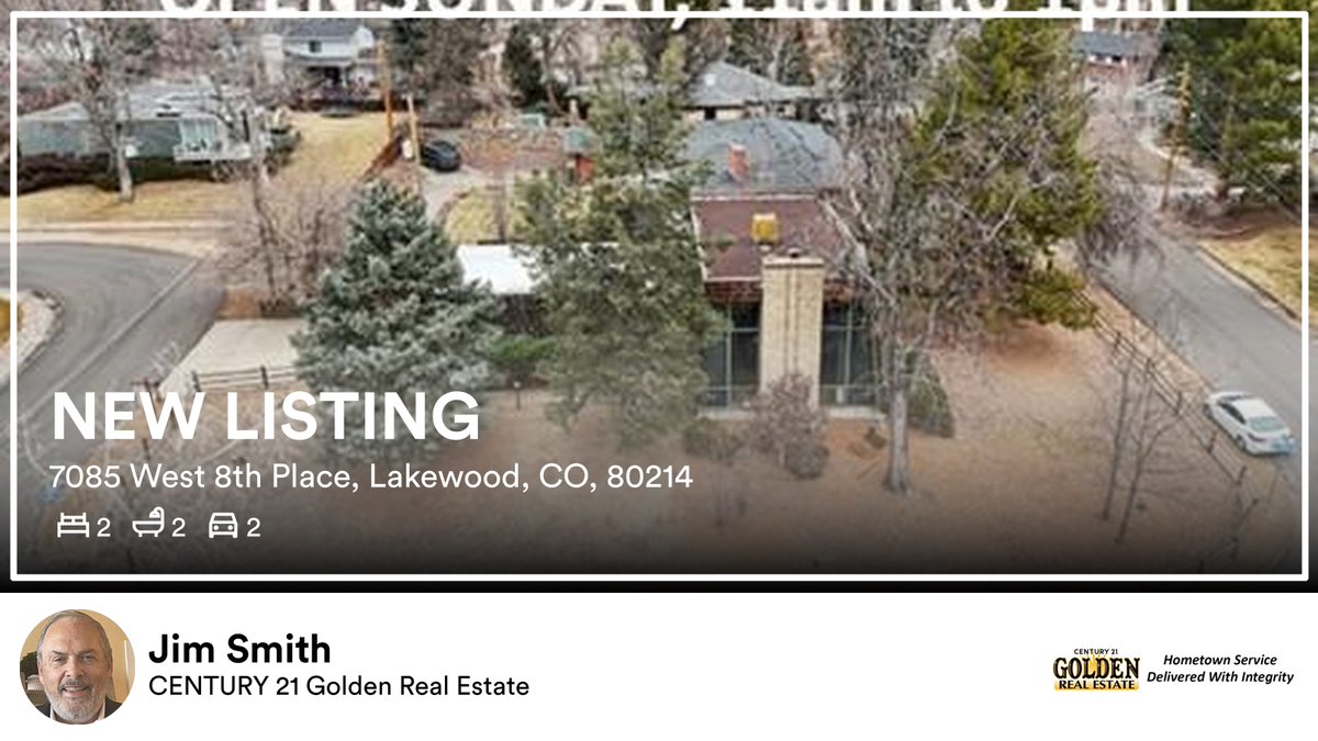 jimsmith145's tweet photo. 🛌 2 🛀 2 🚘 2
📍 7085 West 8th Place, Lakewood, CO, 80214

My latest listing on RateMyAgent.
Colorado Employing Broker 40026879
https://t.co/86l3WvayXO

...
#ratemyagent #realestate #CENTURY__Golden_Real_Estate https://t.co/7wSsyxrbwr