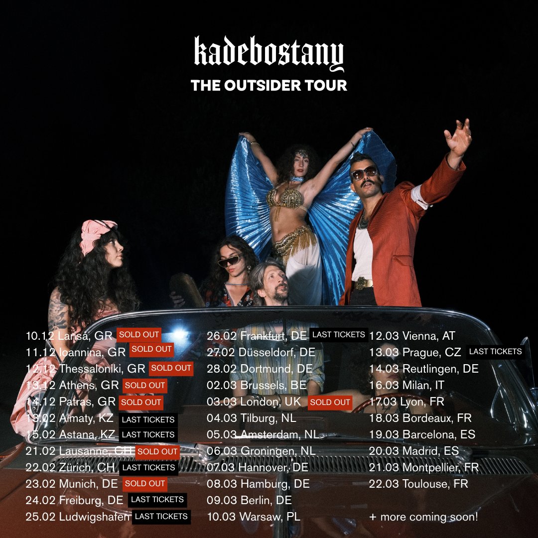 Kadebostany's tweet photo. Tickets are flying! 🔥
The Outsider Tour shows are selling out fast, last tickets, don’t miss it!
Tickets: https://t.co/DVy0KBW63O https://t.co/9kMjYMnN2V