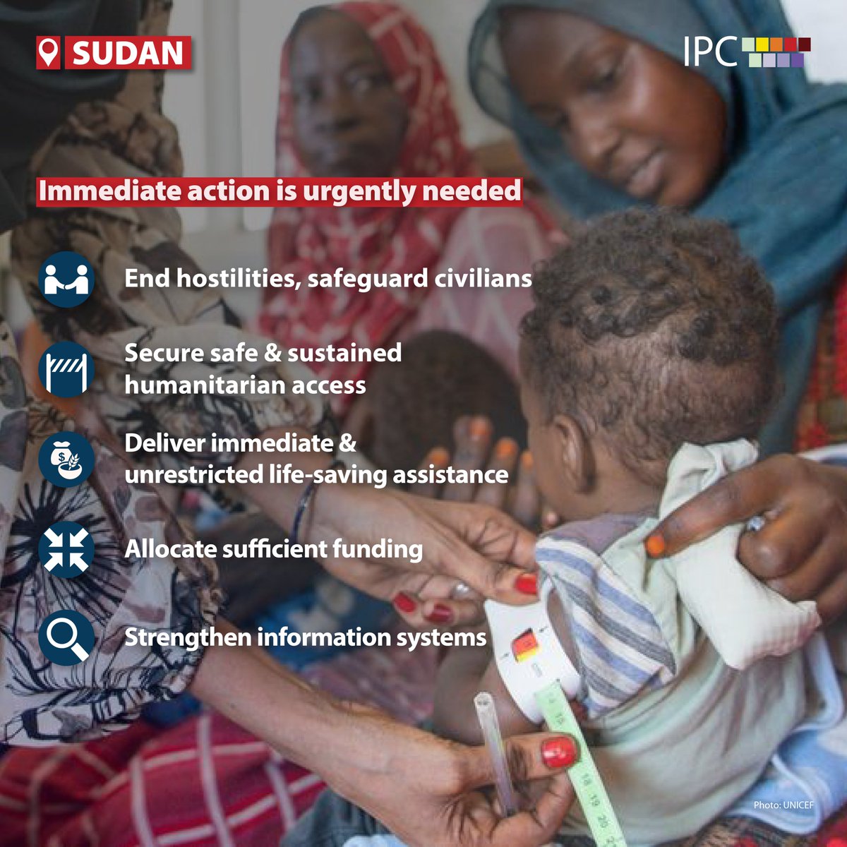 UN's tweet photo. Sudan: Acute malnutrition has surpassed famine levels in two more areas of North Darfur, leaving people at high risk of dying from hunger.

Many other conflict-affected or inaccessible areas may be facing similar catastrophic conditions.

https://t.co/OqaczfQmf5

via @theIPCinfo https://t.co/n4QvOZvTTO