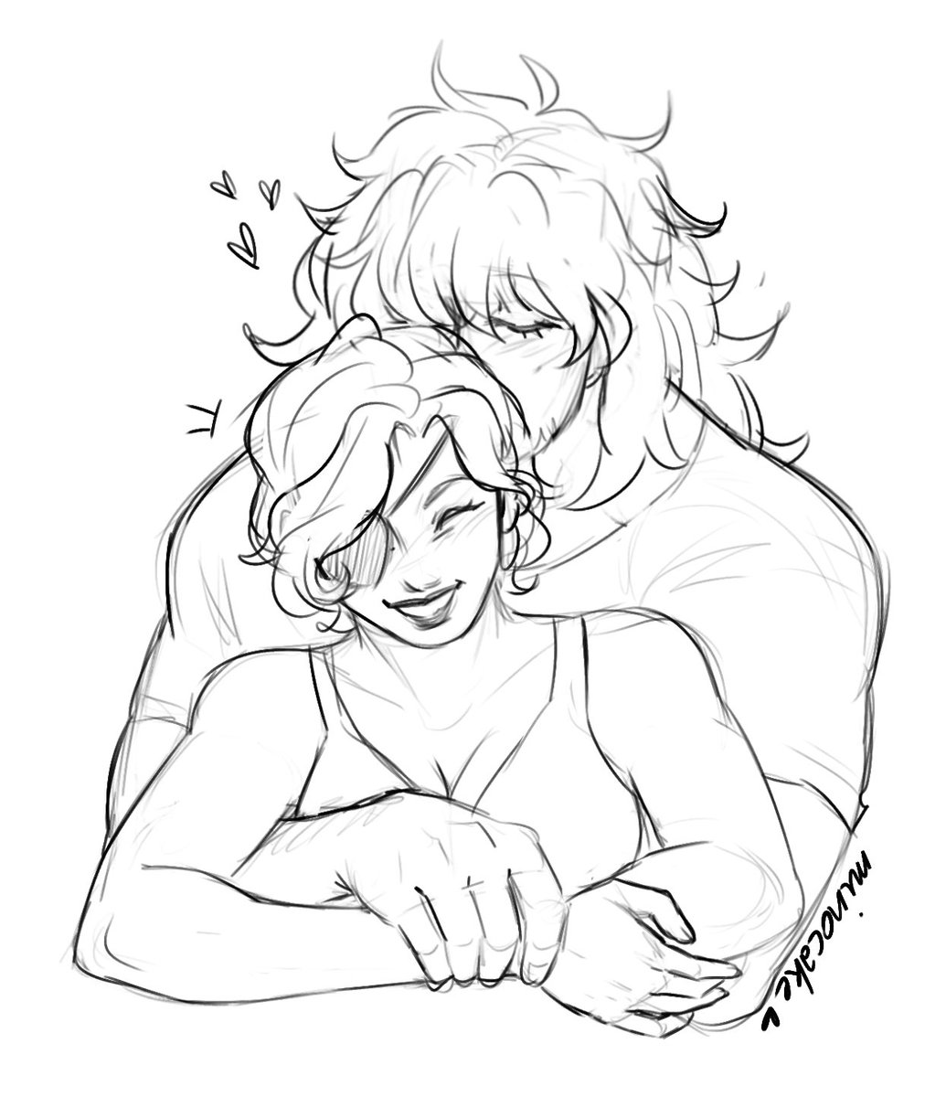 Minoandthecakes's tweet photo. Sketch request for @kumaspawz !! I decided to post one everyday at the same time, with other posts in between if I want lol
#coupledrawing #drawingrequest #oc #originalcharacterart https://t.co/d5qQde8SDt