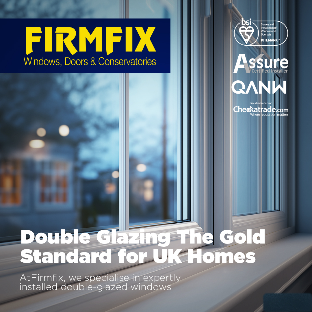 What’s double glazing?
Two panes, one warm home.
Firmfix installs double-glazed windows built to beat the chill.
📞 01684 296603 | 🌐 firmfix.co.uk