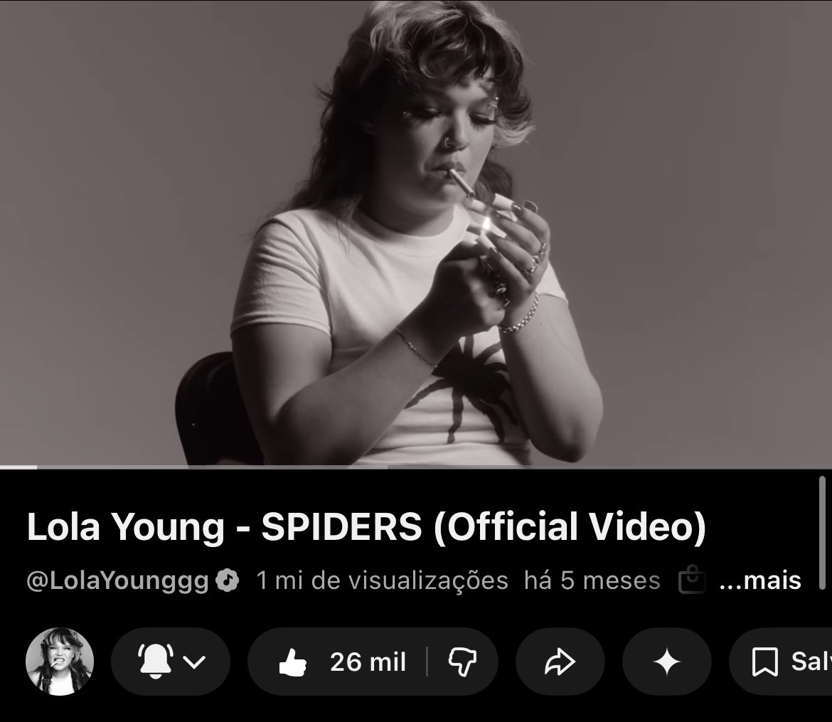 de 1 milhão de views em Spiders, 999 mil foram minhas