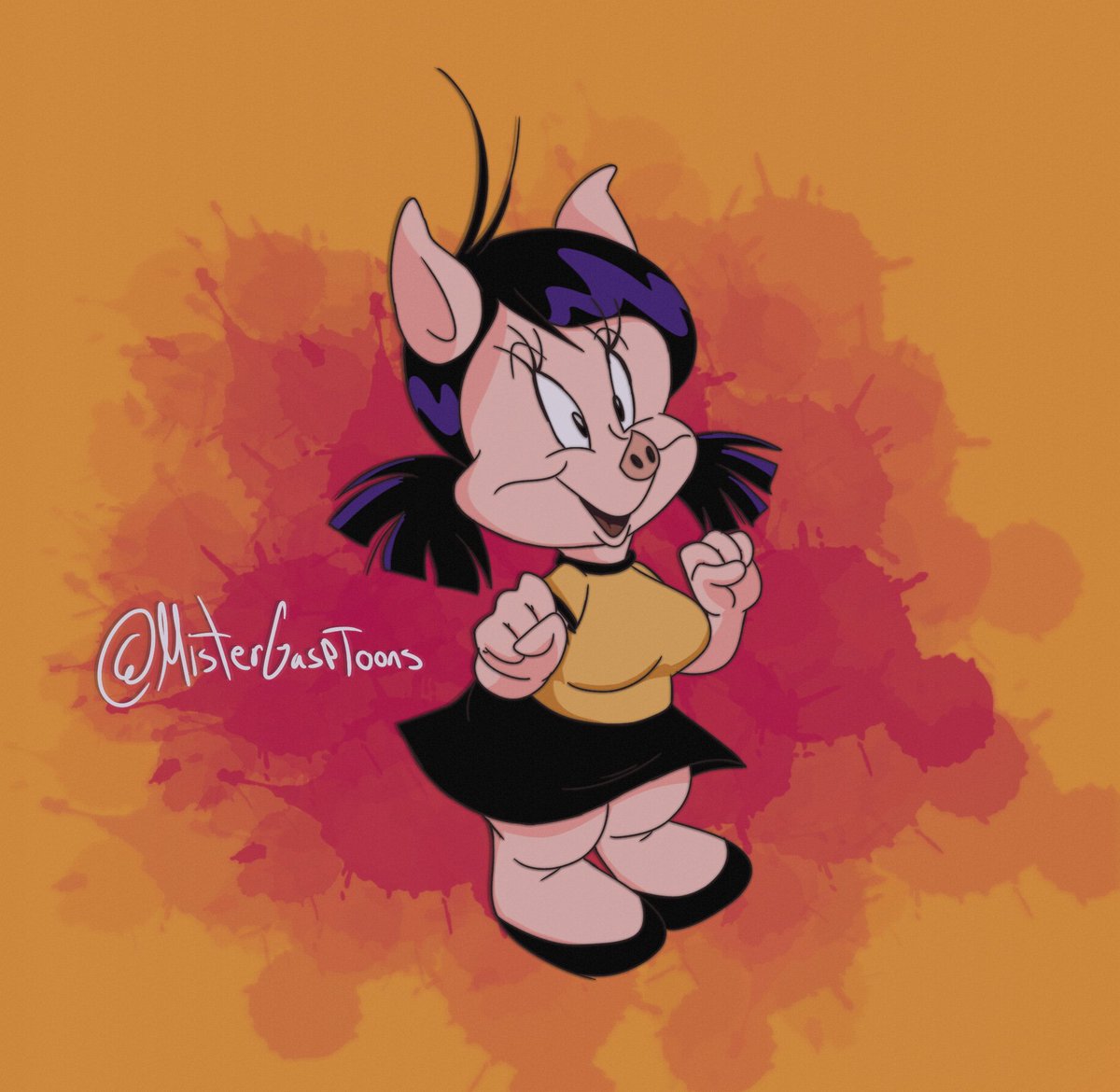 Petunia pig from those early designs she have for the Lt show