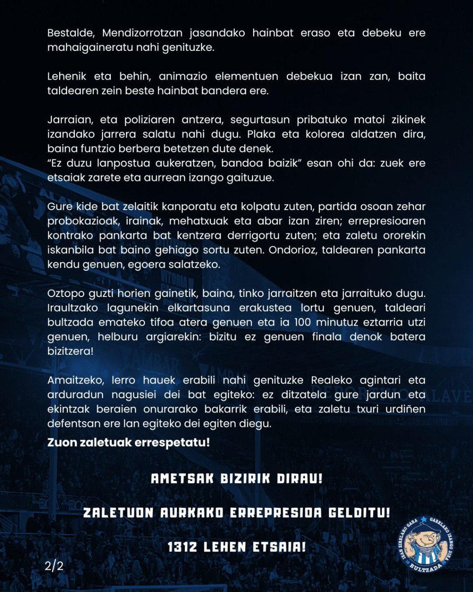 Zaletuon aurkako errepresioa gelditu!