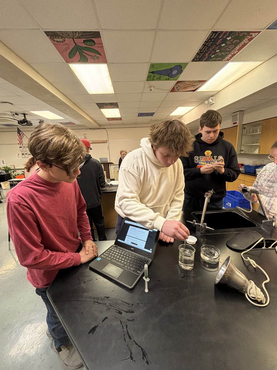 DandurandJason's tweet photo. In Honors Biology 2, Ms. Fleming’s students planned and carried out an investigation to analyze how environmental variables impact the rate of photosynthesis. Students identified variables, collected data, and constructed explanations using evidence! #CommunityOfLearners https://t.co/l8zrmWlOMO